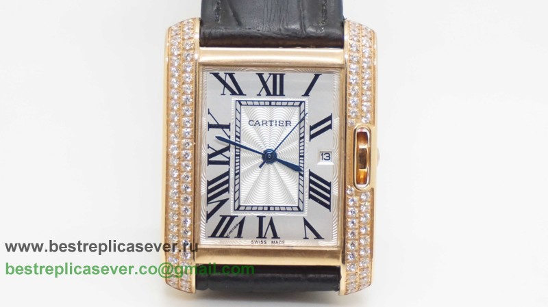 Cartier Tank Quartz Diamonds Bezel CRG85