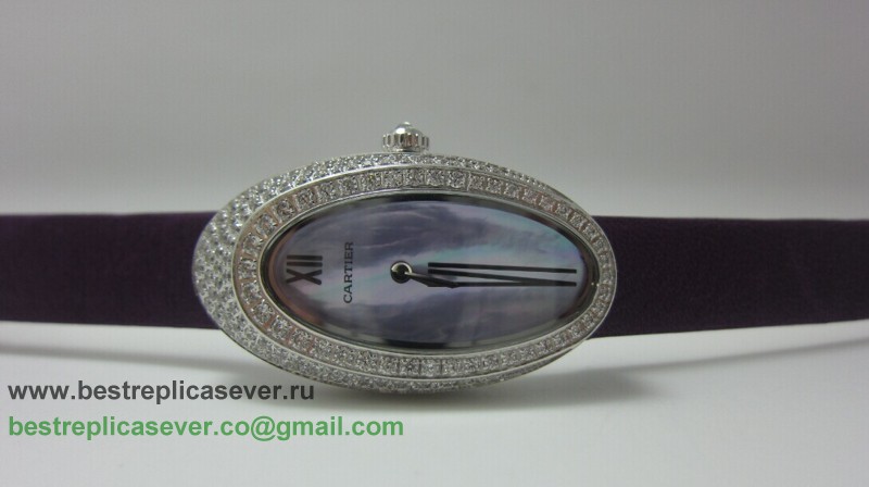 Cartier Baignoire Quartz Diamonds Sapphire CRW50