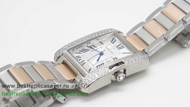 Cartier Tank Quartz Diamonds Bezel CRG155
