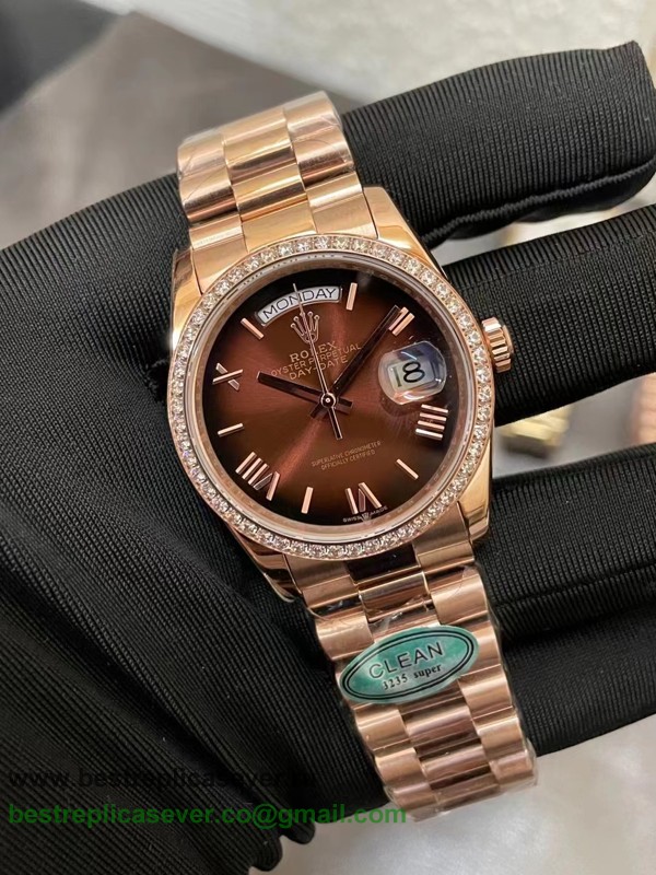 RXGR Rolex Day-Date Automatic S/S 36MM Diamonds Bezel Sapphire RXGR160