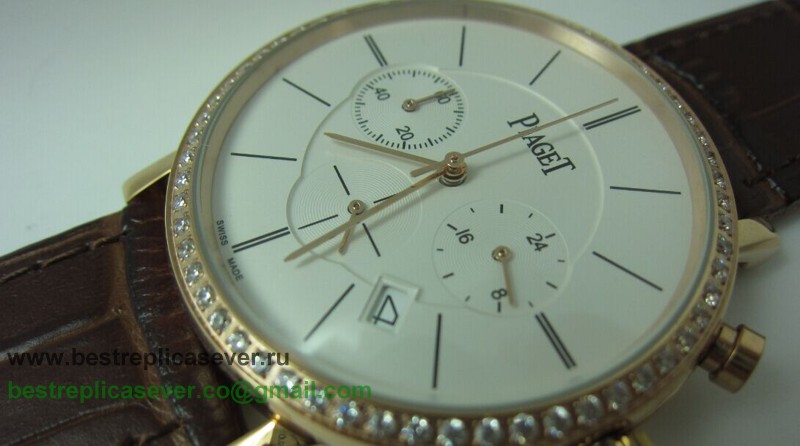 Piaget Working Chronograph Diamonds Bezel PTG29