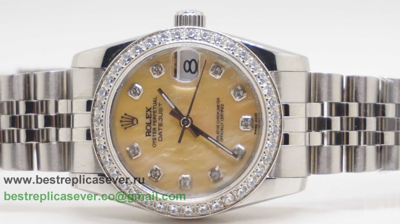Rolex Datejust Automatic S/S 31MM Diamonds Bezel Sapphire RXW59