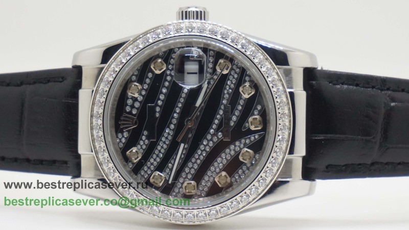 Rolex Datejust Automatic Cuir 36MM Diamonds Bezel Sapphire RXG382