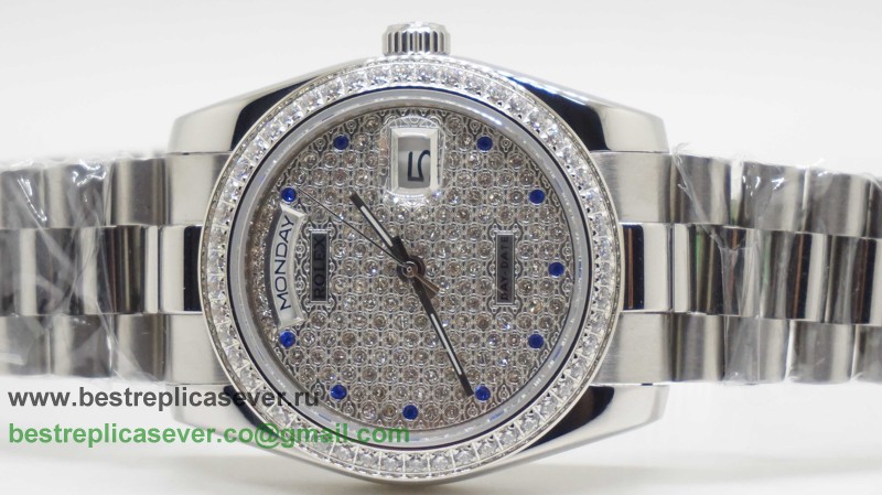 Rolex Day-Date Automatic S/S 36MM Diamonds Sapphire RXG383