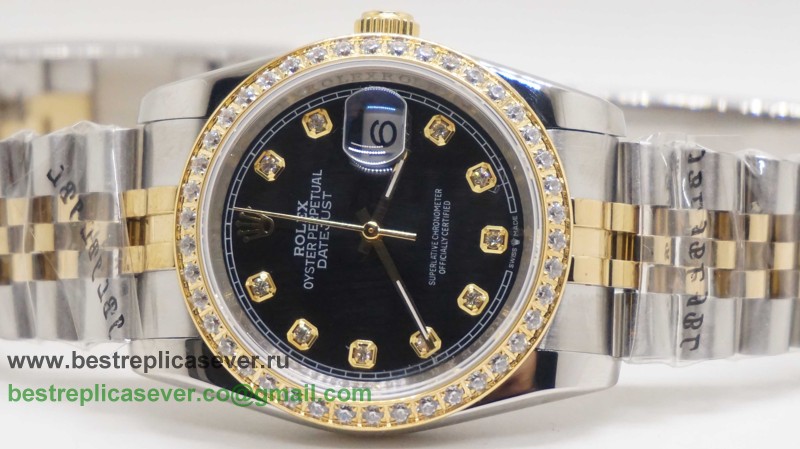 Rolex Datejust Automatic S/S 36MM Diamonds Bezel Sapphire RXG451